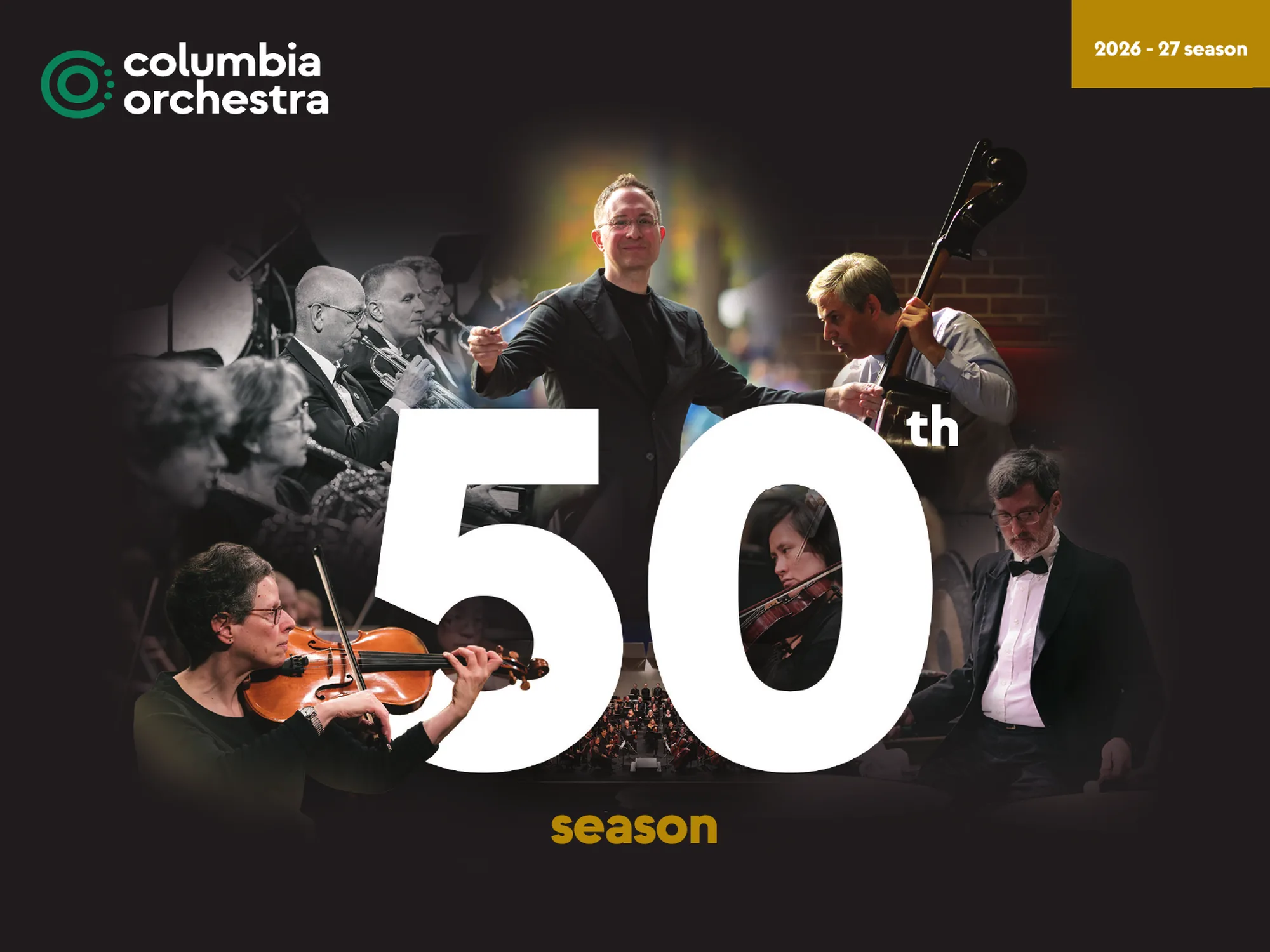 Columbia Orchestra 50th season brochure cover
