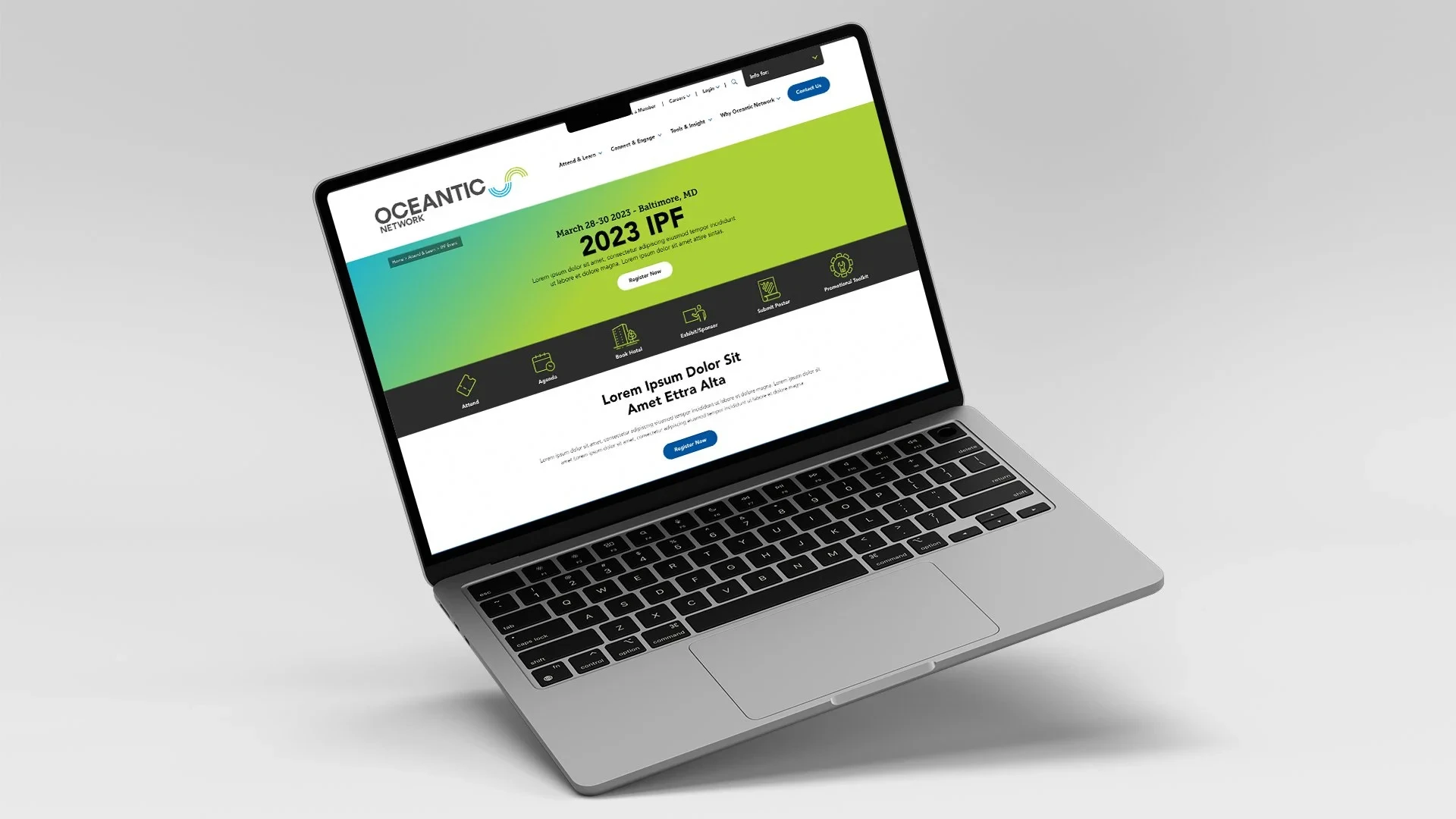 Oceantic Network page design