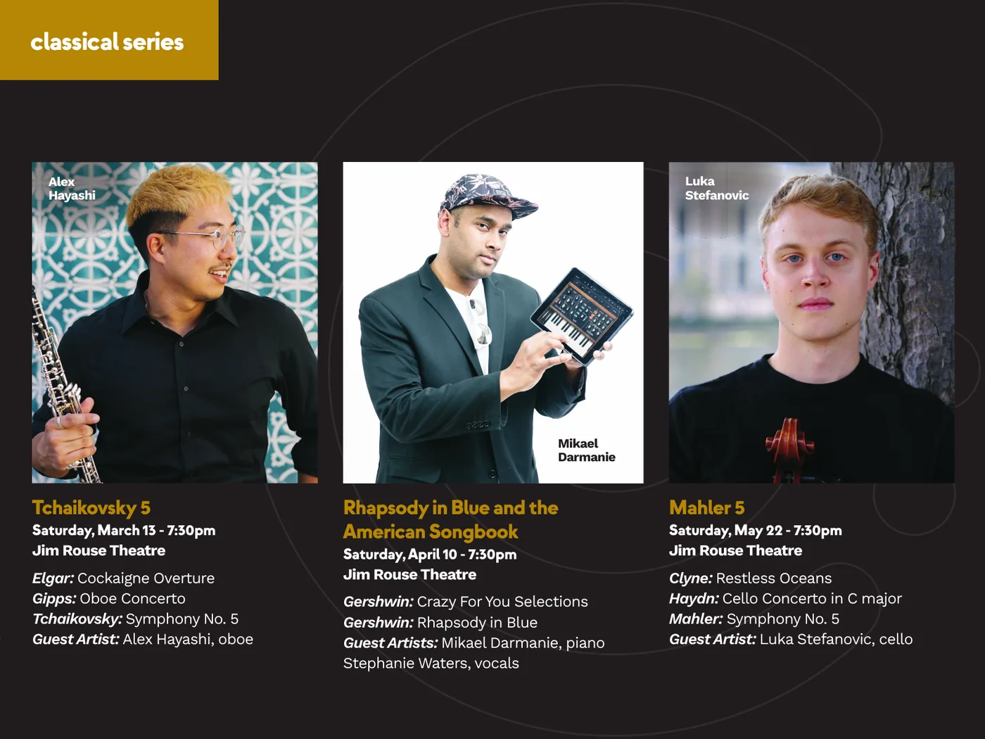 Columbia Orchestra brochure, classical series