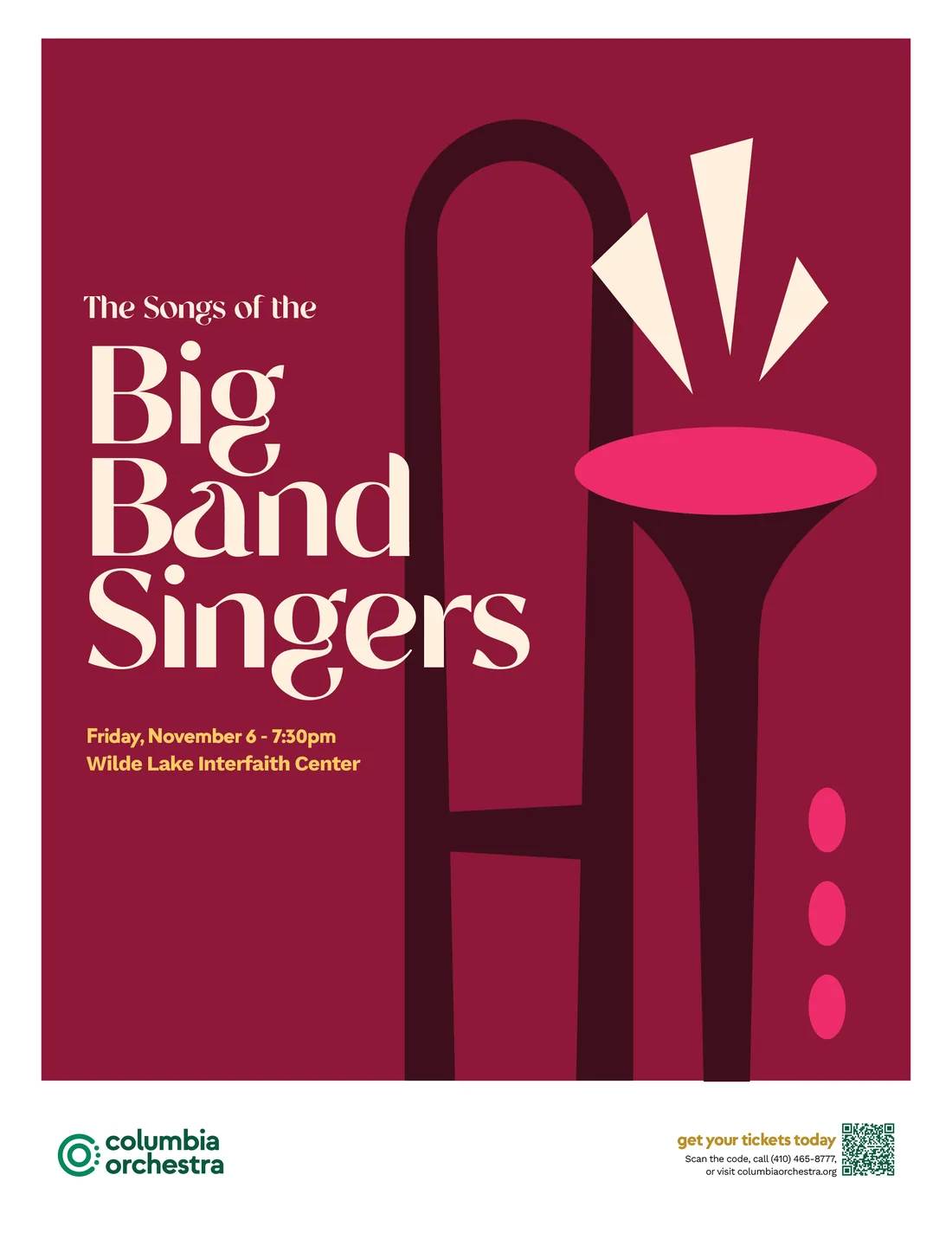 Big Band Singers concert poster