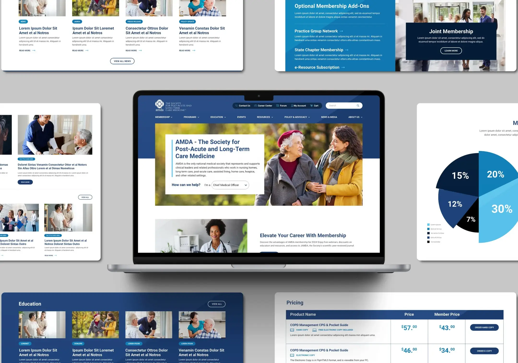 AMDA website design
