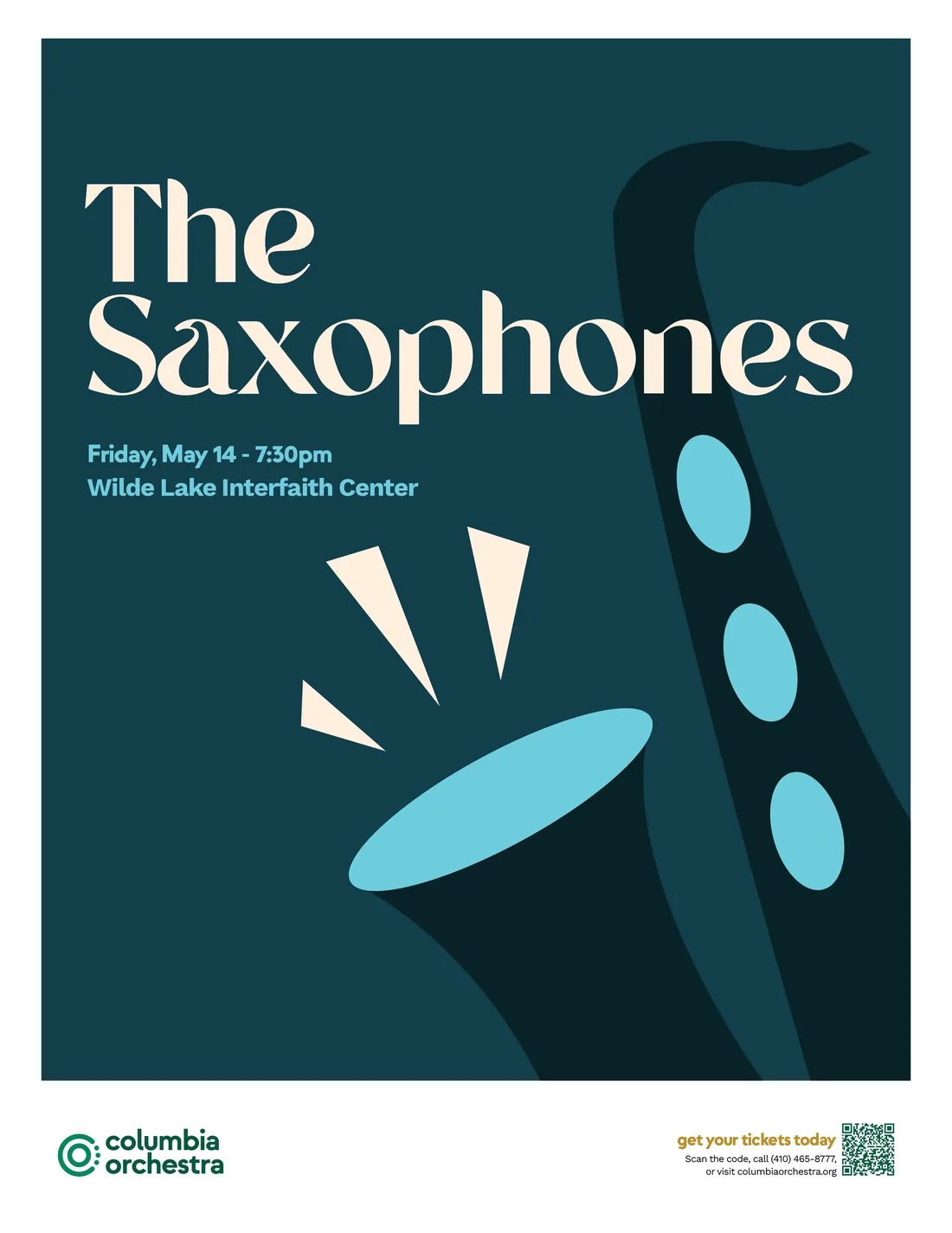 The Saxophones concert poster